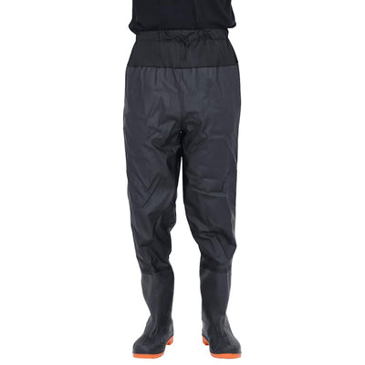 waist waders med støvler str. 42 sort