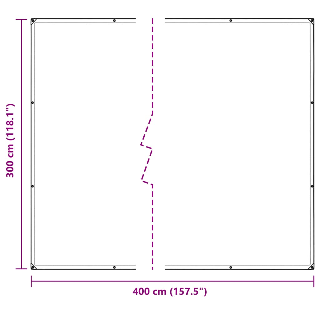 klar presenning med øjer 3x4 m polyethylen