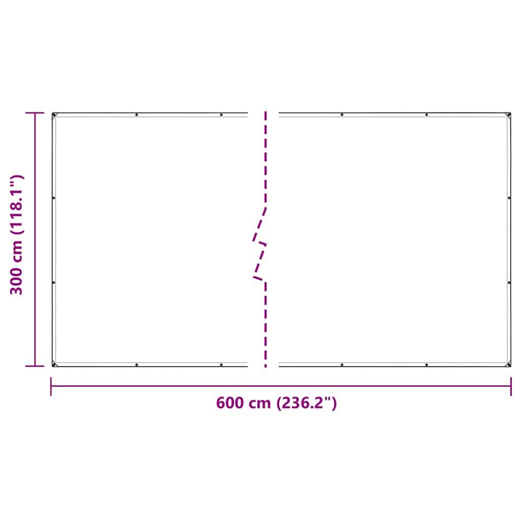 klar presenning med øjer 3x6 m polyethylen
