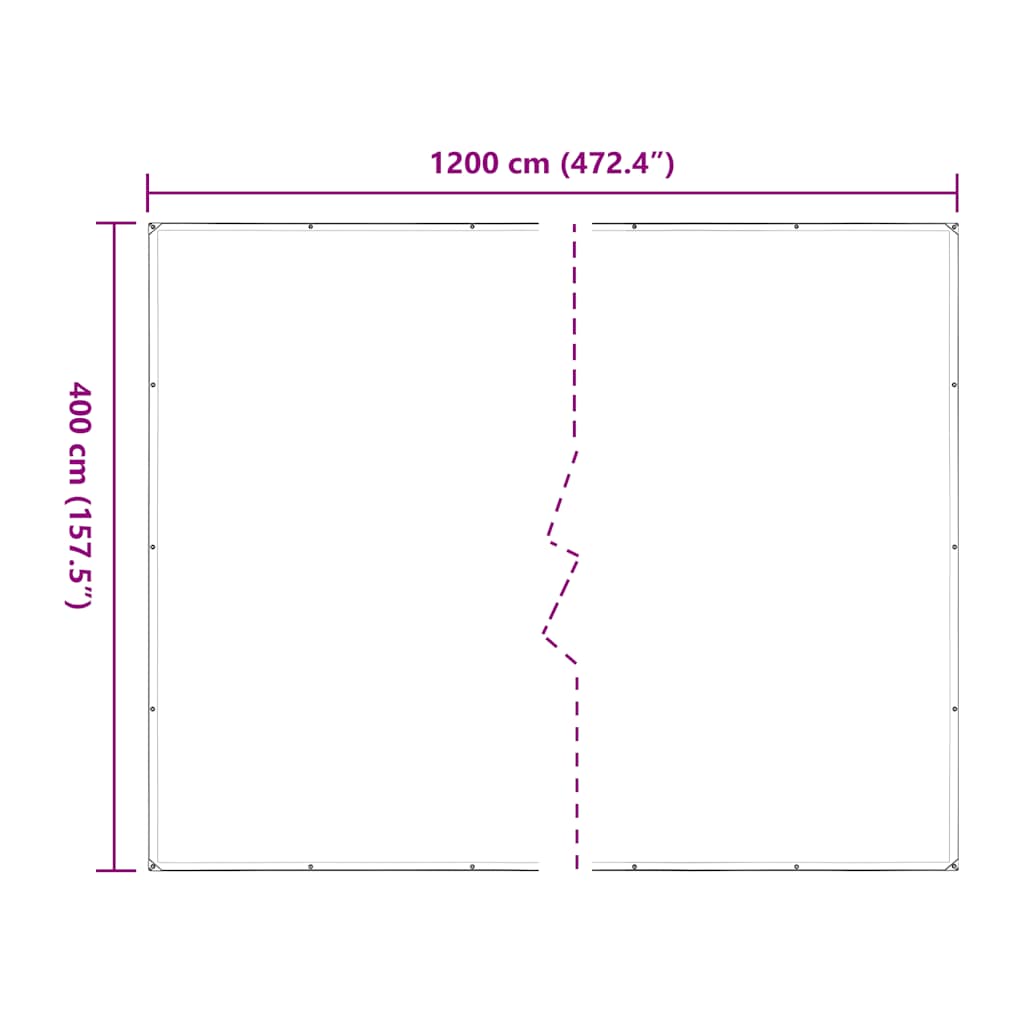 klar presenning med øjer 4x12 m polyethylen