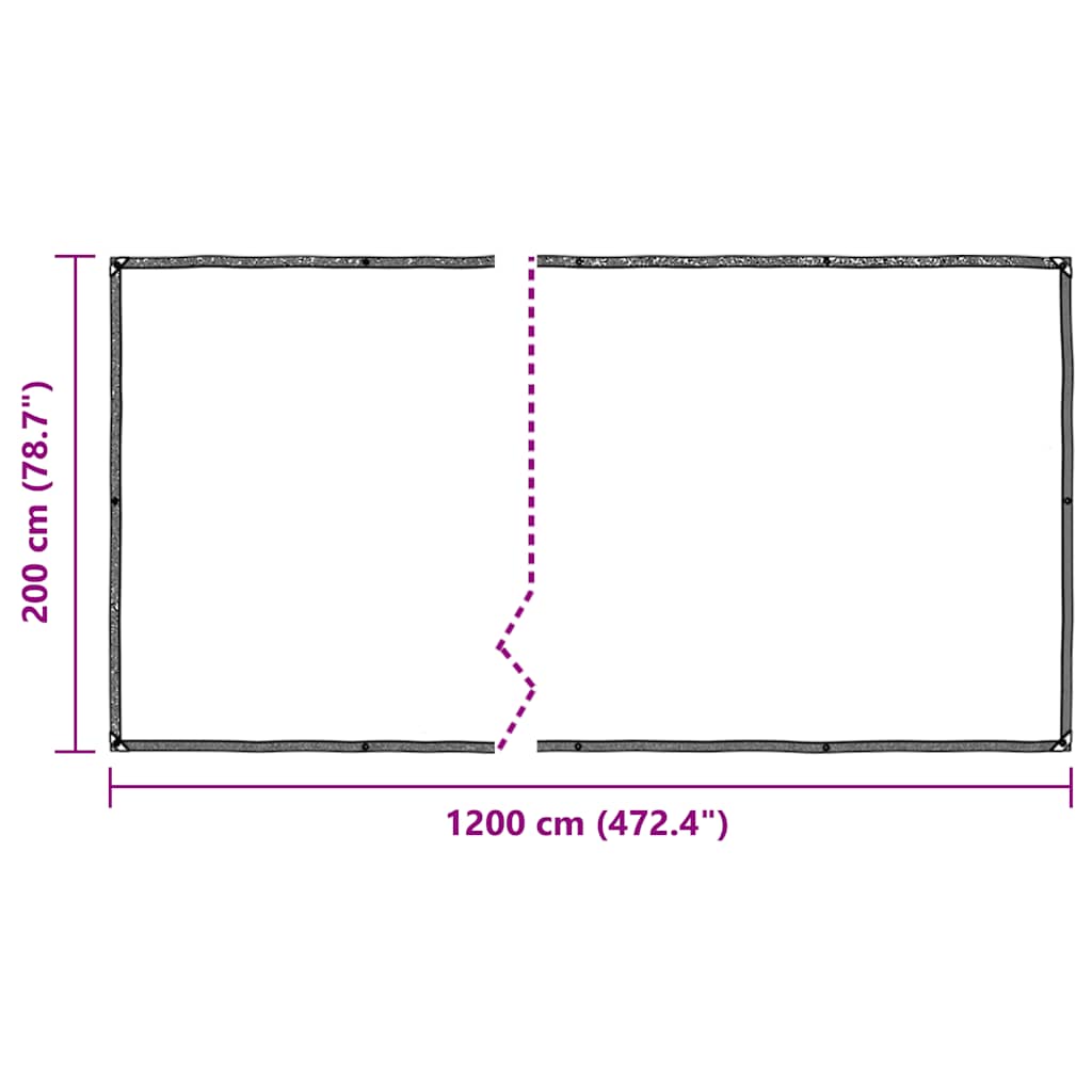 klar presenning med øjer 2x12 m polyethylen