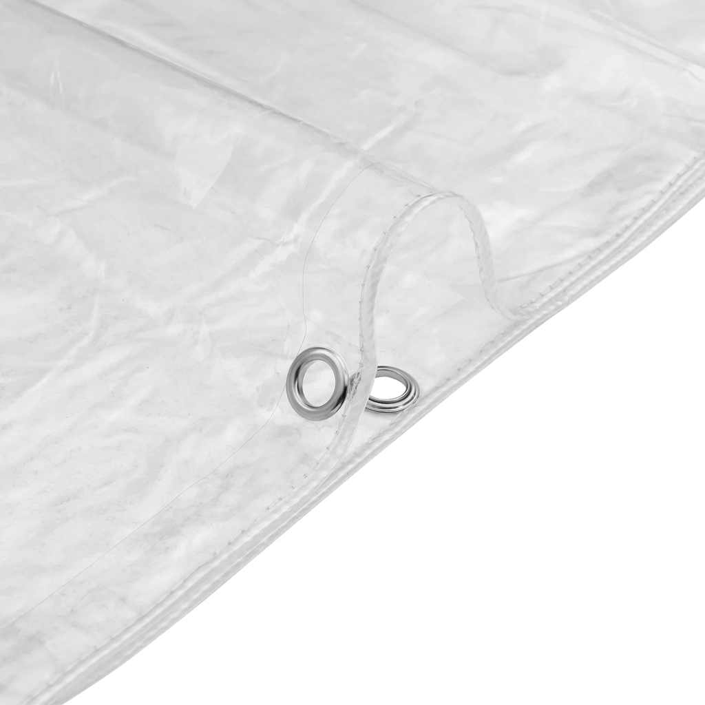 klar presenning med øjer 1x8 m PVC