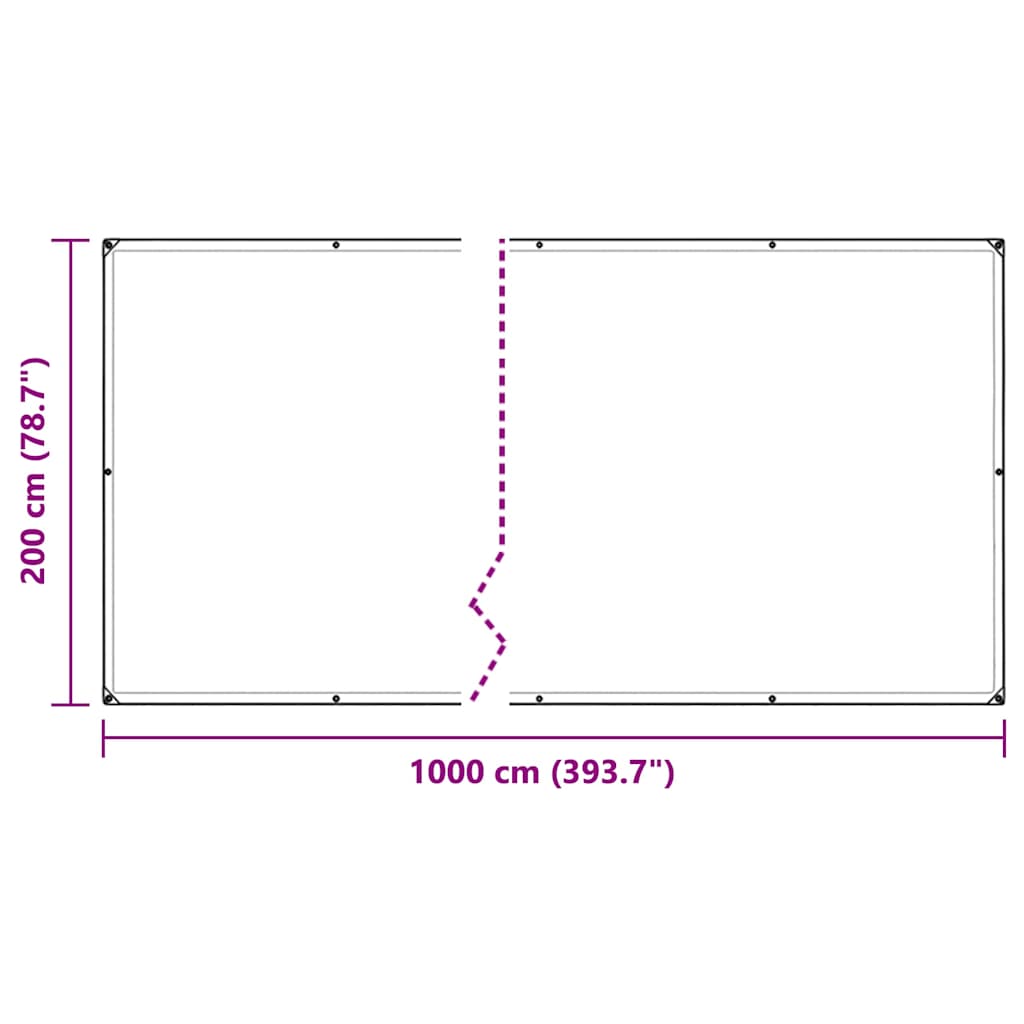 klar presenning med øjer 2x10 m PVC