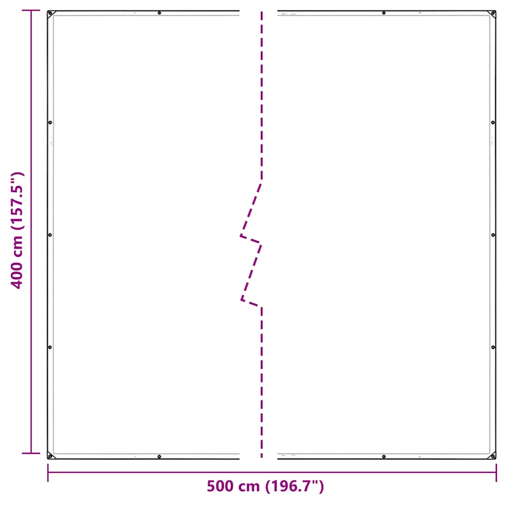 klar presenning med øjer 4x5 m PVC