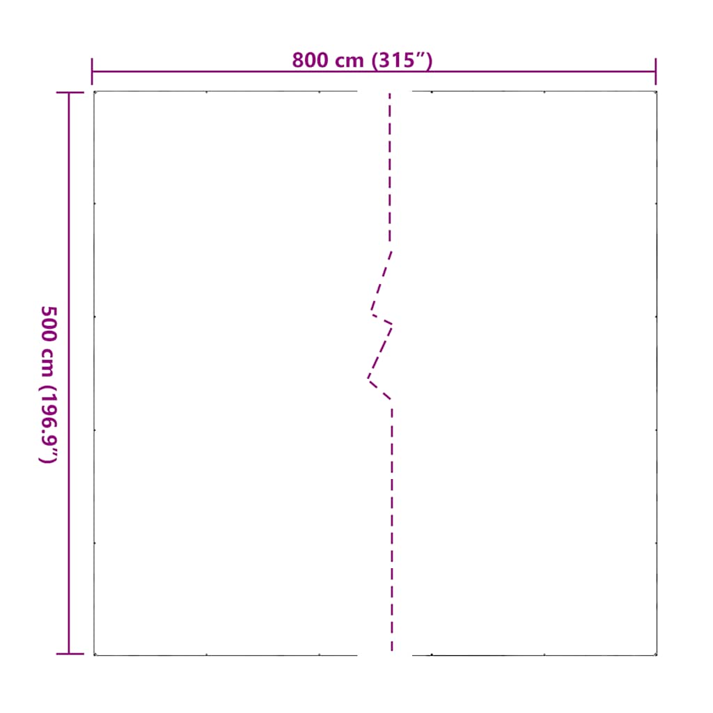 klar presenning med øjer 5x8 m PVC