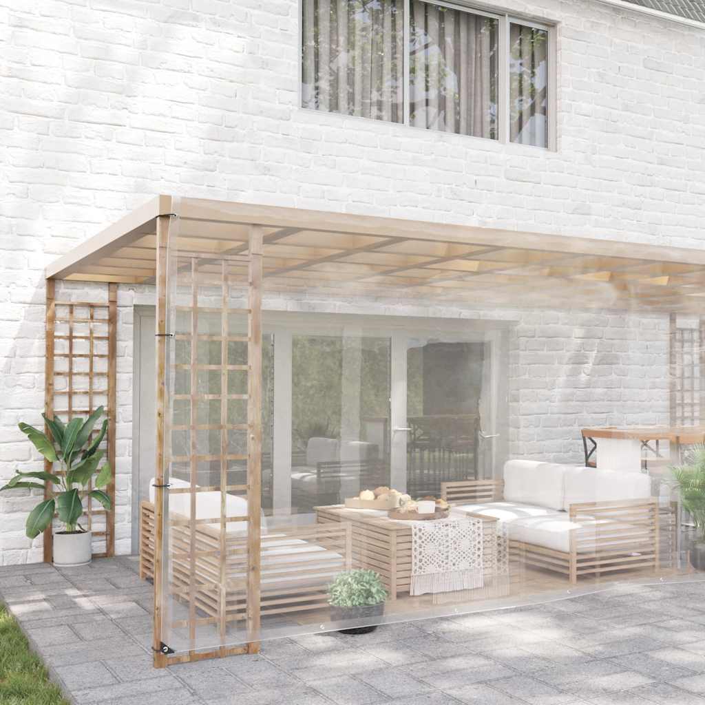 klar presenning med øjer 6x8 m PVC