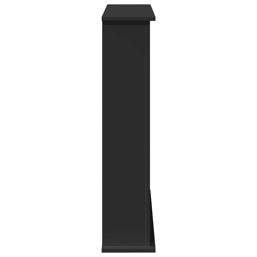 forsats til pejs 75x20x87,5 cm konstrueret træ sort