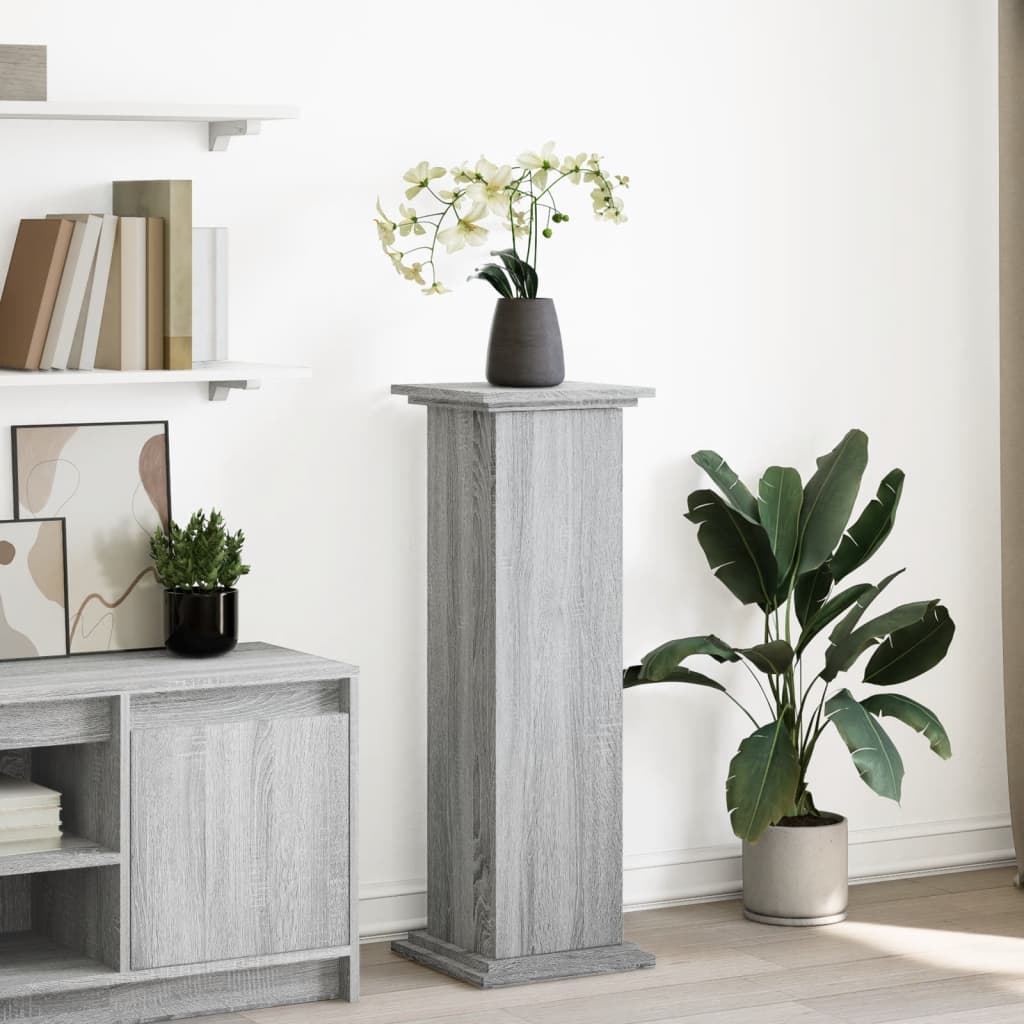 piedestal med opbevaring 31x30x90 cm konstrueret træ billede
