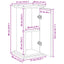 piedestal med opbevaring 31x30x60 cm konstrueret træ hvid