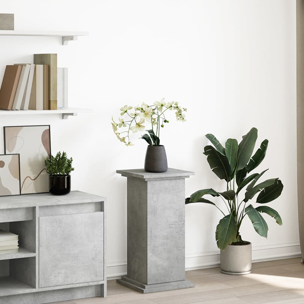 piedestal med opbevaring 31x30x60 cm konstrueret træ betongrå billede