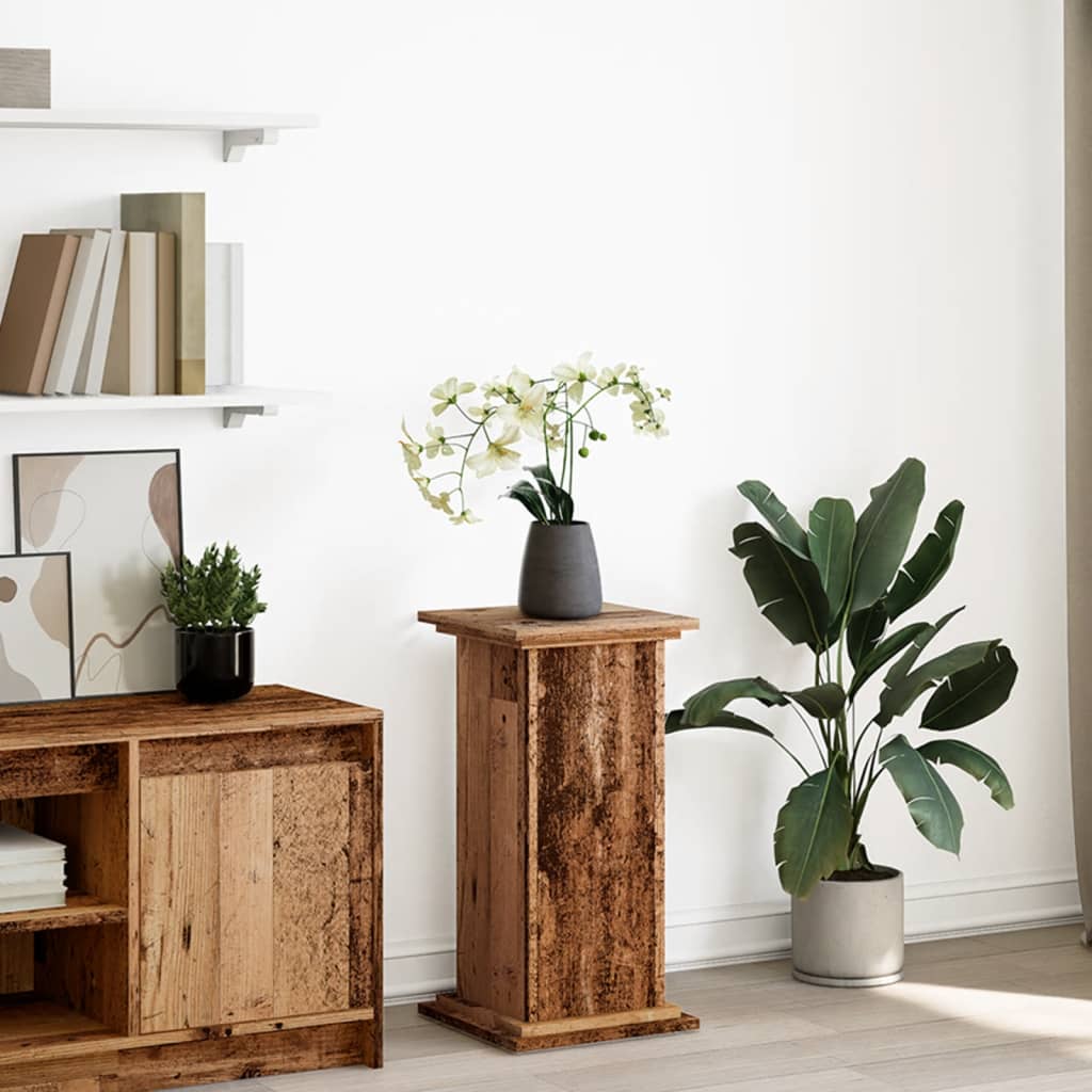 piedestal med opbevaring 31x30x60 cm konstrueret træ billede