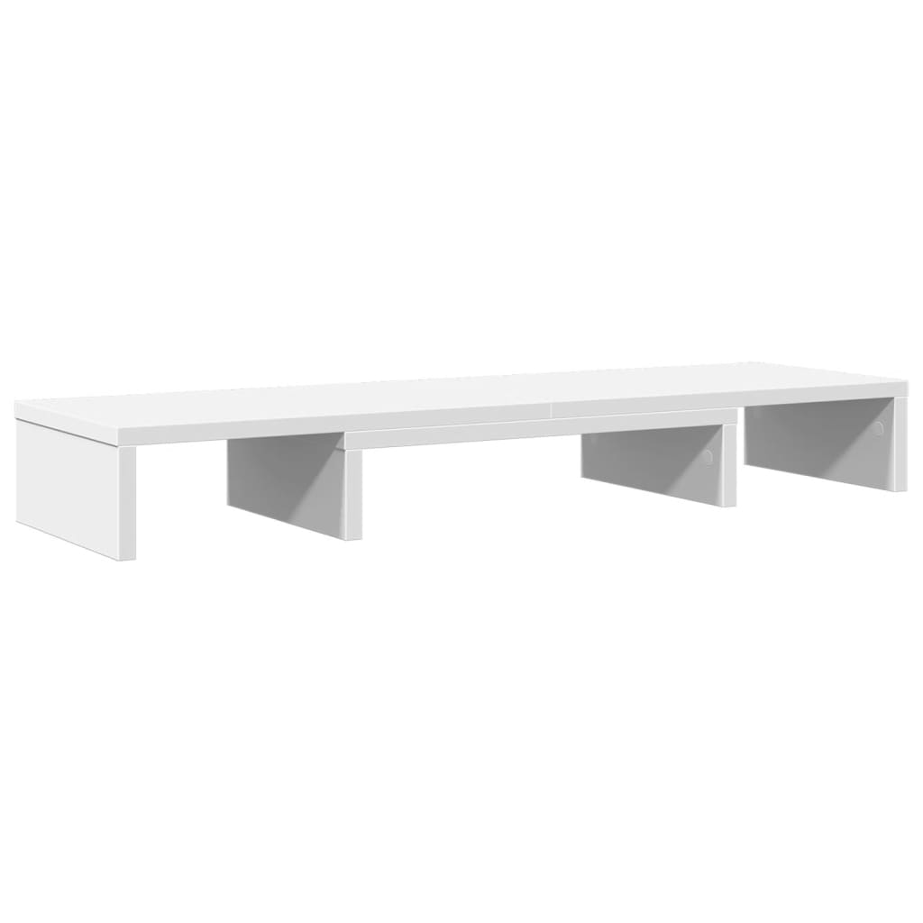 skærmholder 80x24x10,5 cm justerbar konstrueret træ hvid