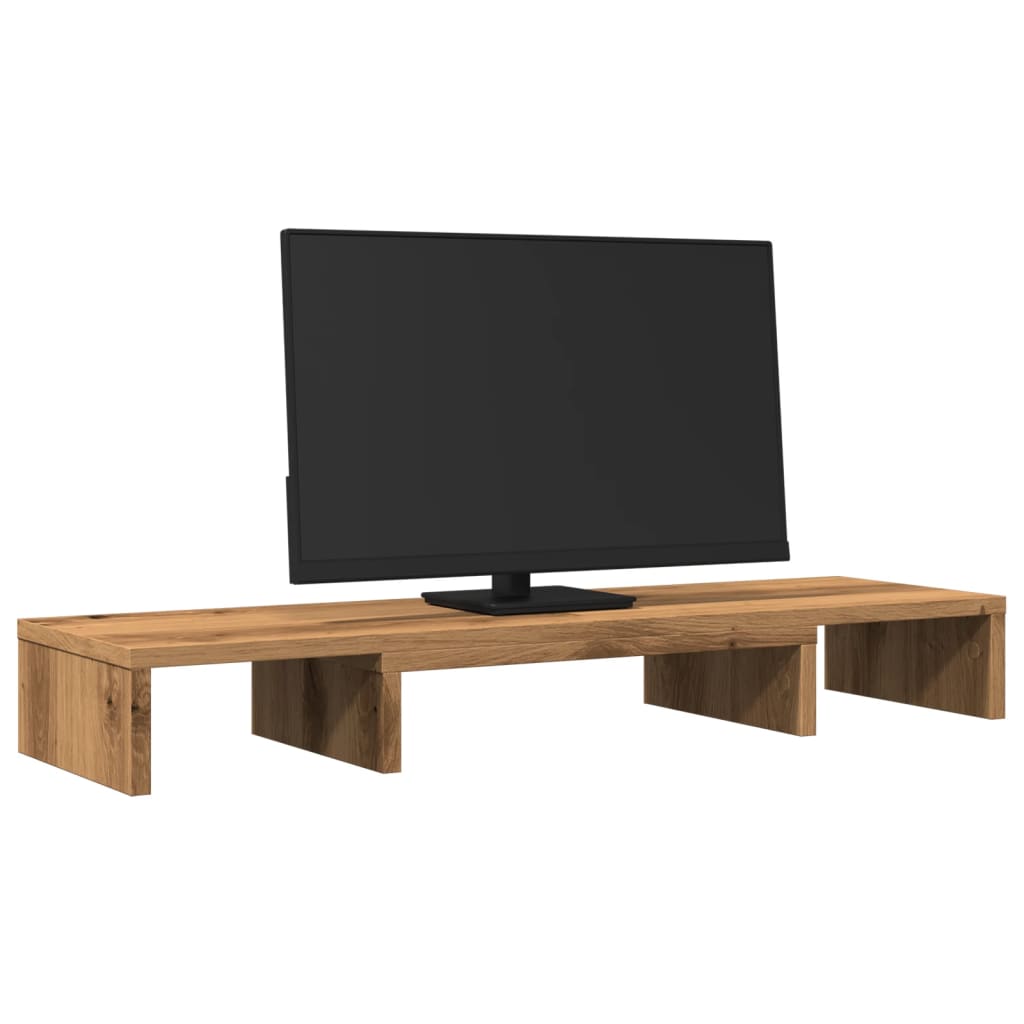 skærmholder 80x24x10,5 cm justerbar konstrueret træ kunsteg