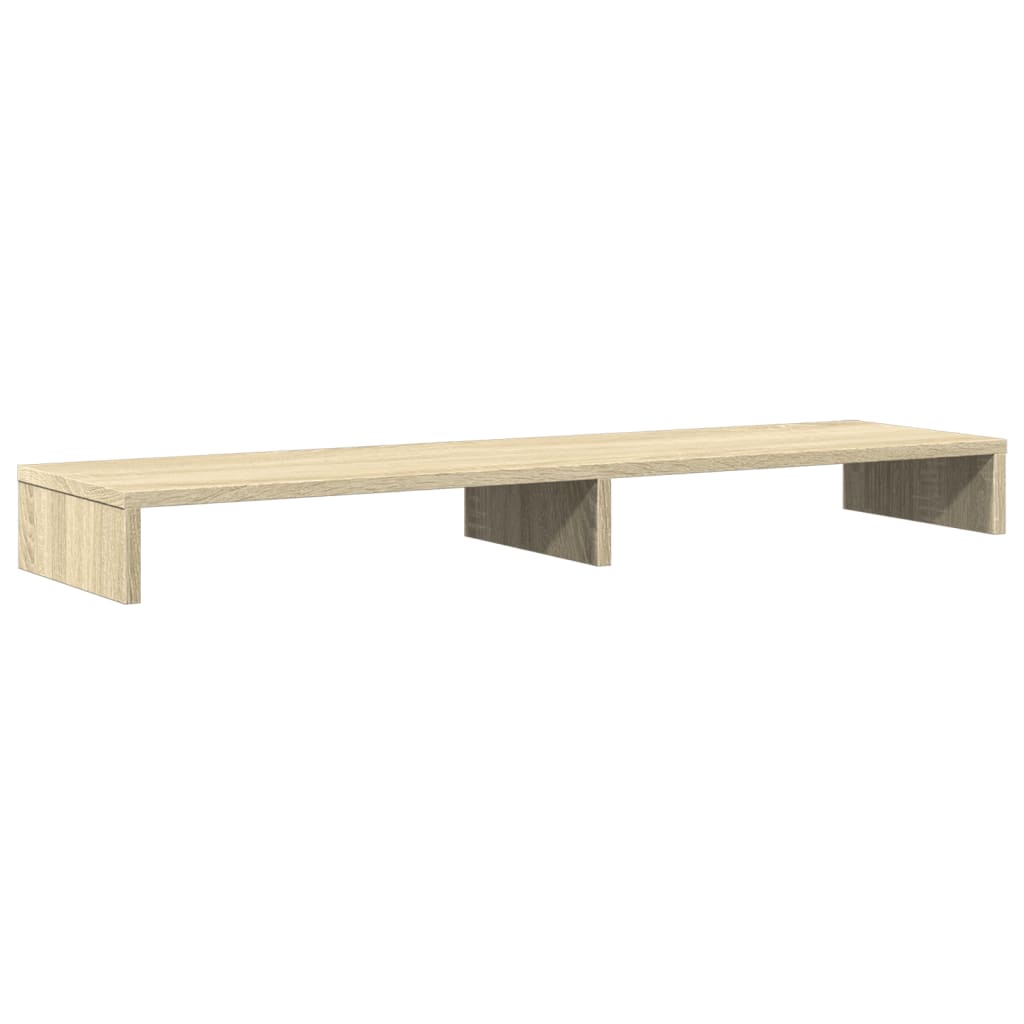 skærmstander 100x27x10 cm konstrueret træ sonoma-eg