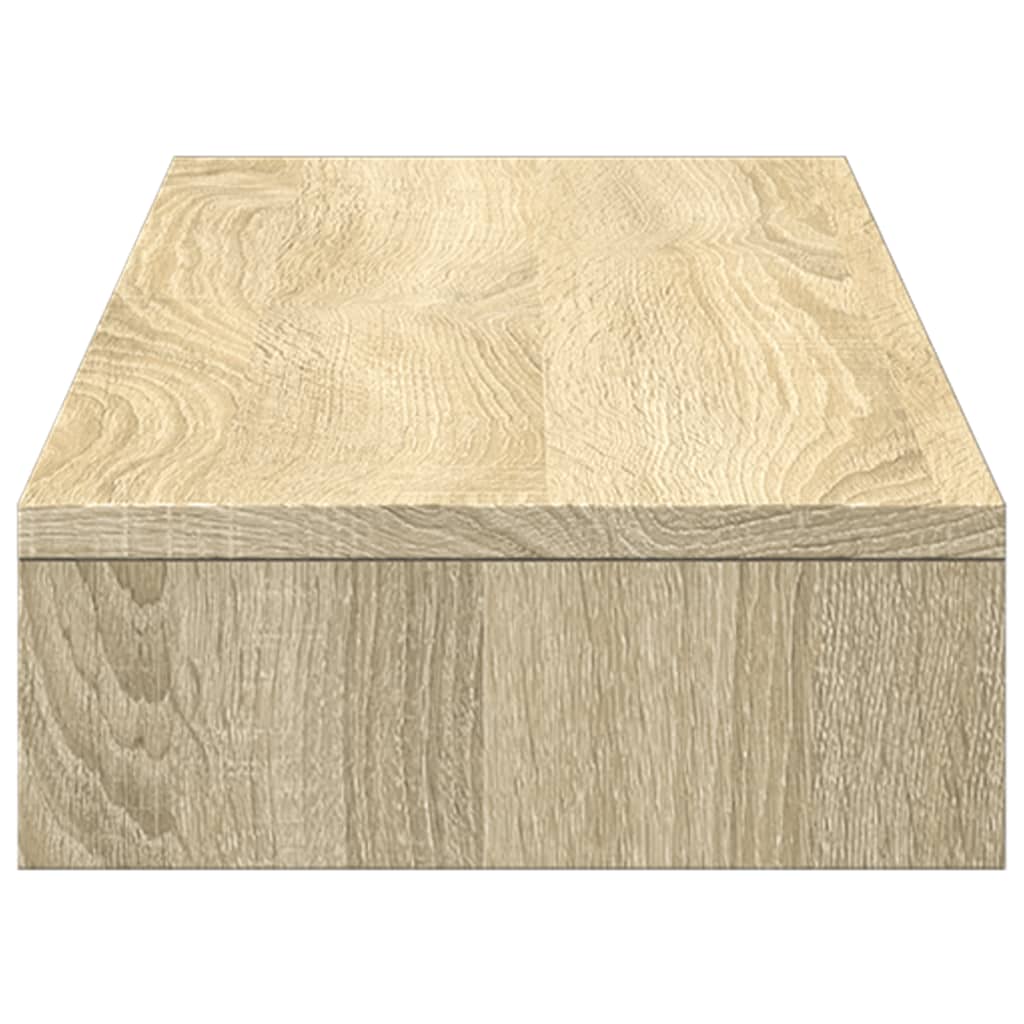 skærmstander 100x27x10 cm konstrueret træ sonoma-eg