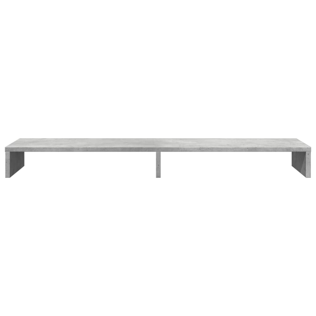 skærmstander 100x27x10 cm konstrueret træ betongrå
