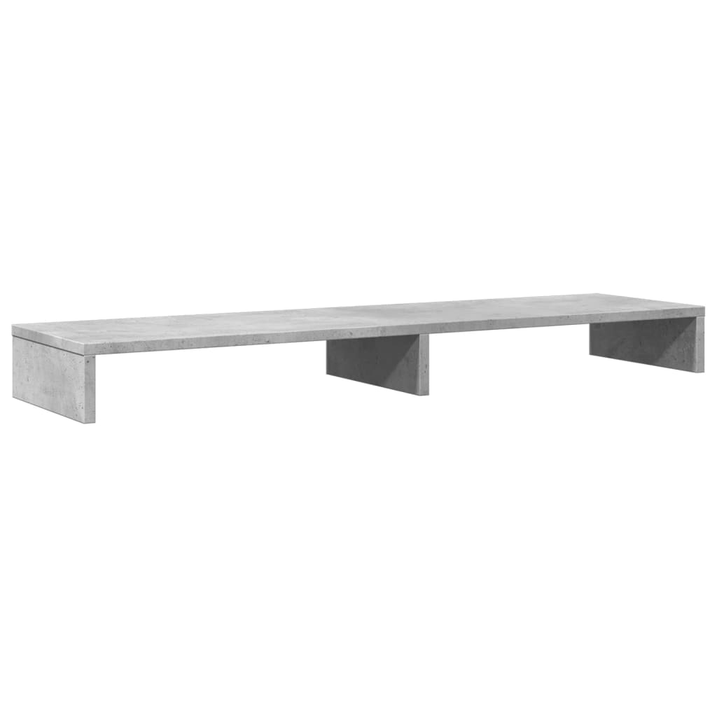 skærmstander 100x27x10 cm konstrueret træ betongrå