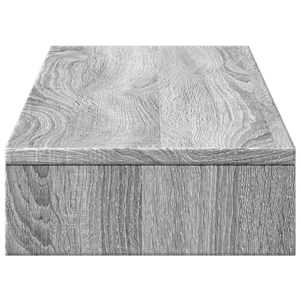 skærmholder 100x27x10 cm konstrueret træ grå sonoma