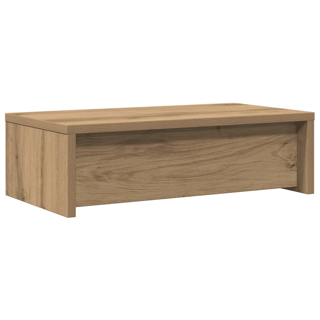 skærmholder med skuffer 50x27x15 cm konstrueret træ kunsteg