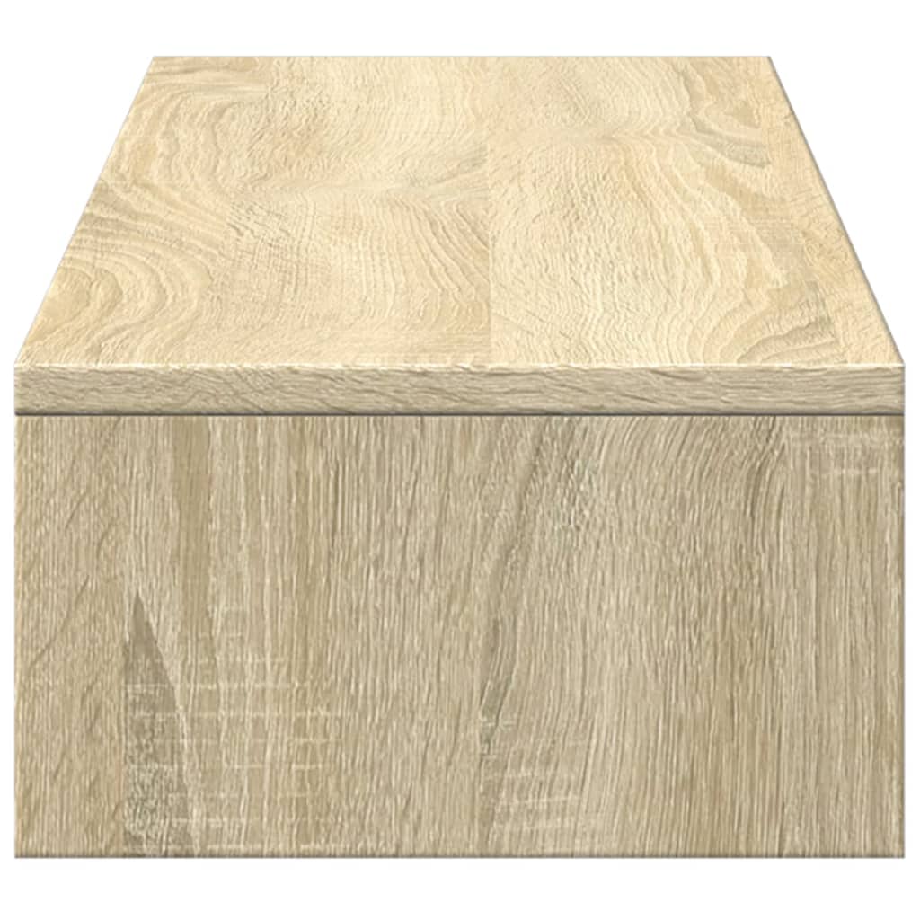 skærmstativ med skuffer Sonoma eg 100x27x15 cm konstrueret træ