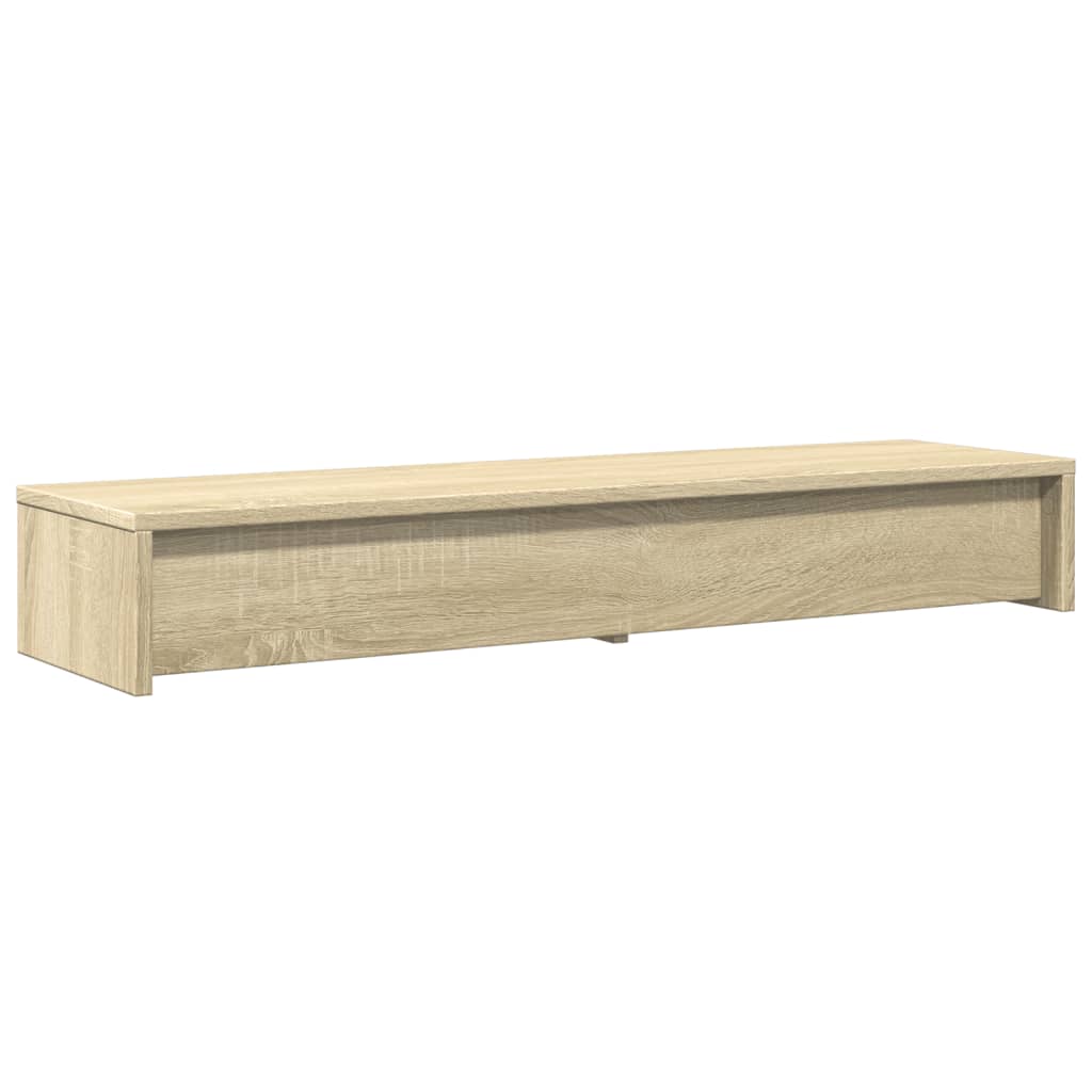 skærmstativ med skuffer Sonoma eg 100x27x15 cm konstrueret træ