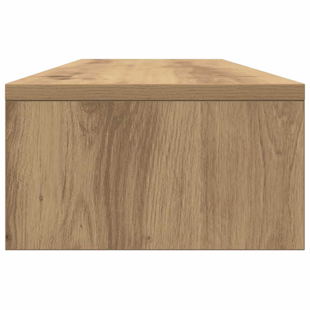 skærmholder med skuffer 100x27x15 cm konstrueret træ kunsteg