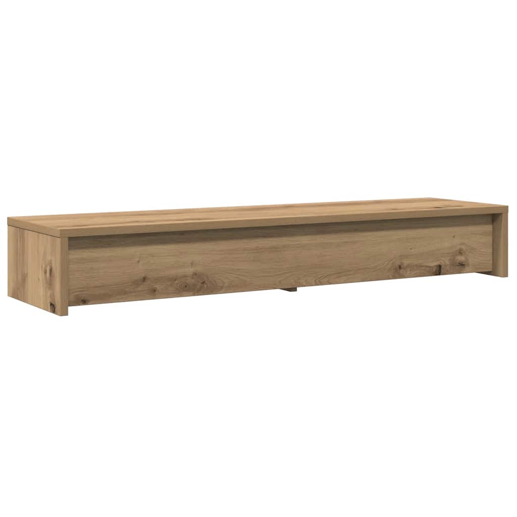 skærmholder med skuffer 100x27x15 cm konstrueret træ kunsteg