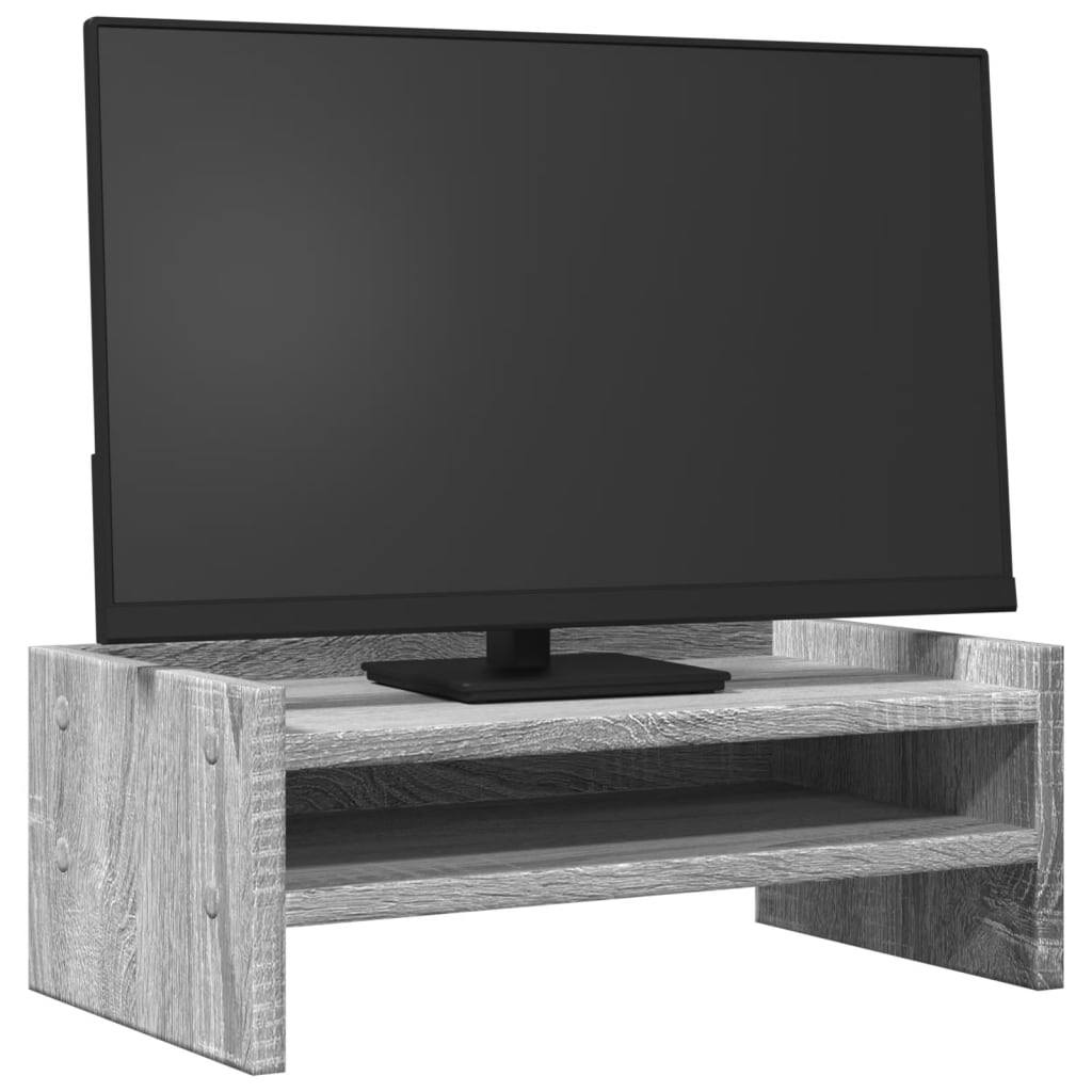 skærmstander 42x24x16 cm konstrueret træ grå sonoma-eg