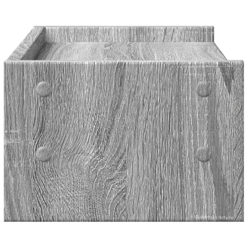 skærmstander 42x24x16 cm konstrueret træ grå sonoma-eg