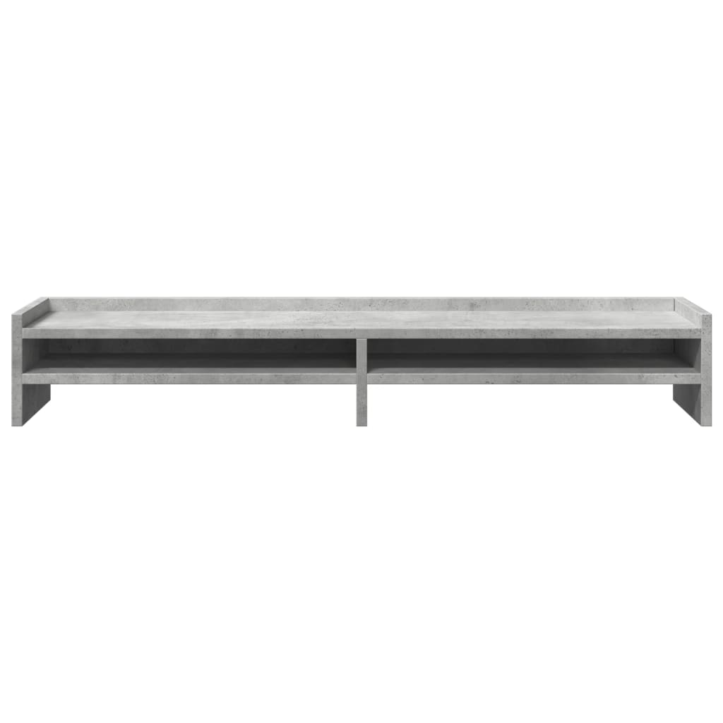 skærmstander 100x24x16 cm konstrueret træ betongrå