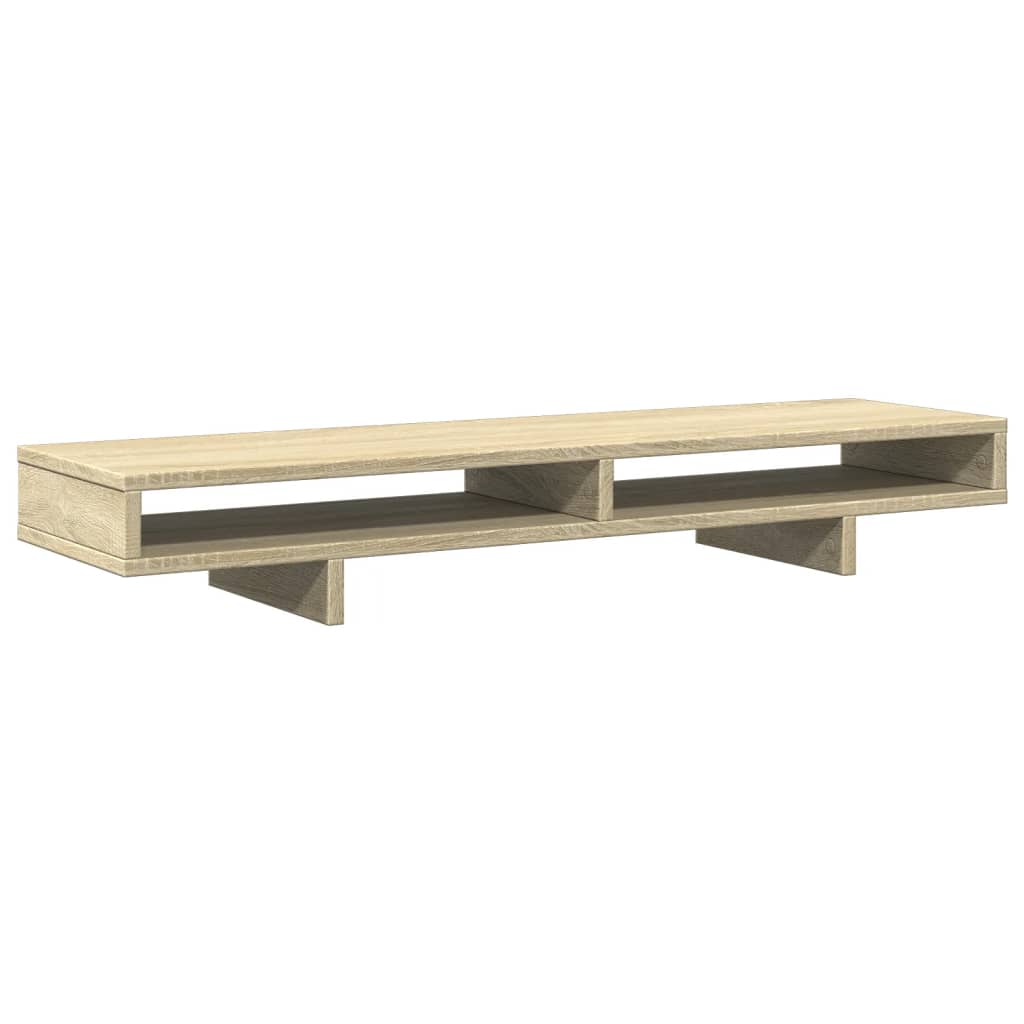 skærmstander 100x27x15 cm konstrueret træ sonoma-eg