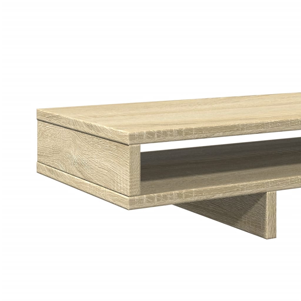 skærmstander 100x27x15 cm konstrueret træ sonoma-eg