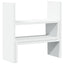 hylde til skrivebord 40x17x41 cm konstrueret træ hvid