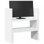 hylde til skrivebord 40x17x41 cm konstrueret træ hvid