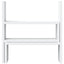 hylde til skrivebord 40x17x41 cm konstrueret træ hvid