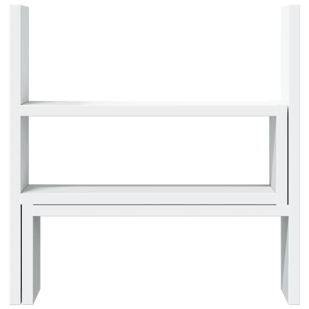hylde til skrivebord 40x17x41 cm konstrueret træ hvid