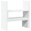 hylde til skrivebord 40x17x41 cm konstrueret træ hvid