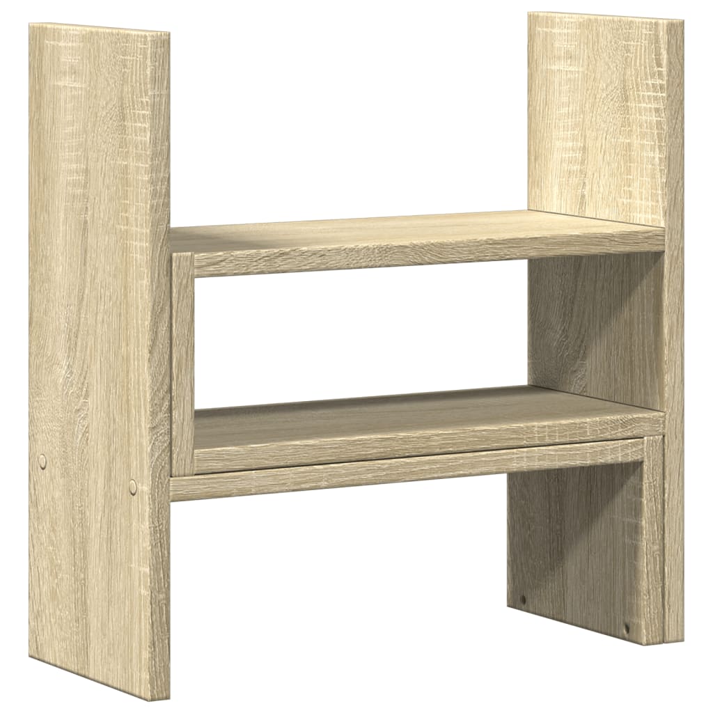 hylde til skrivebord 40x17x41 cm konstrueret træ sonoma-eg