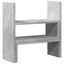 hylde til skrivebord 40x17x41 cm konstrueret træ betongrå
