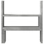 hylde til skrivebord 40x17x41 cm konstrueret træ betongrå