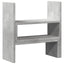 hylde til skrivebord 40x17x41 cm konstrueret træ betongrå