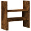 hylde til skrivebord 40x17x41 cm konstrueret træ røget eg