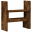hylde til skrivebord 40x17x41 cm konstrueret træ røget eg