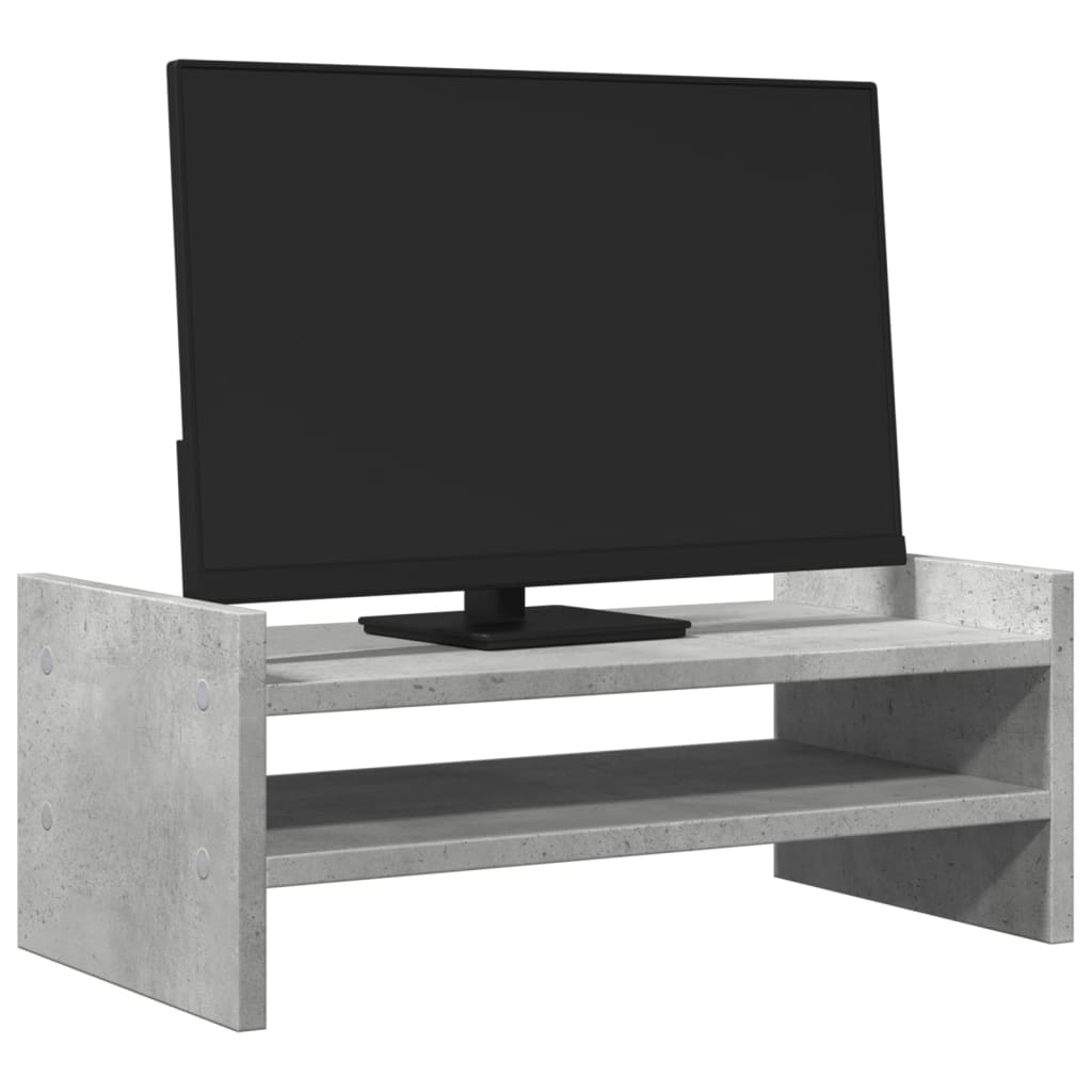 skærmholder 50x27x20 cm konstrueret træ betongrå