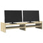 skærmstander 100x27x20 cm konstrueret træ sonoma-eg
