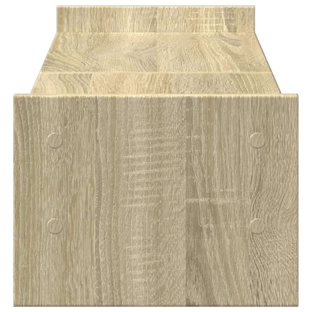 skærmstander 100x27x20 cm konstrueret træ sonoma-eg