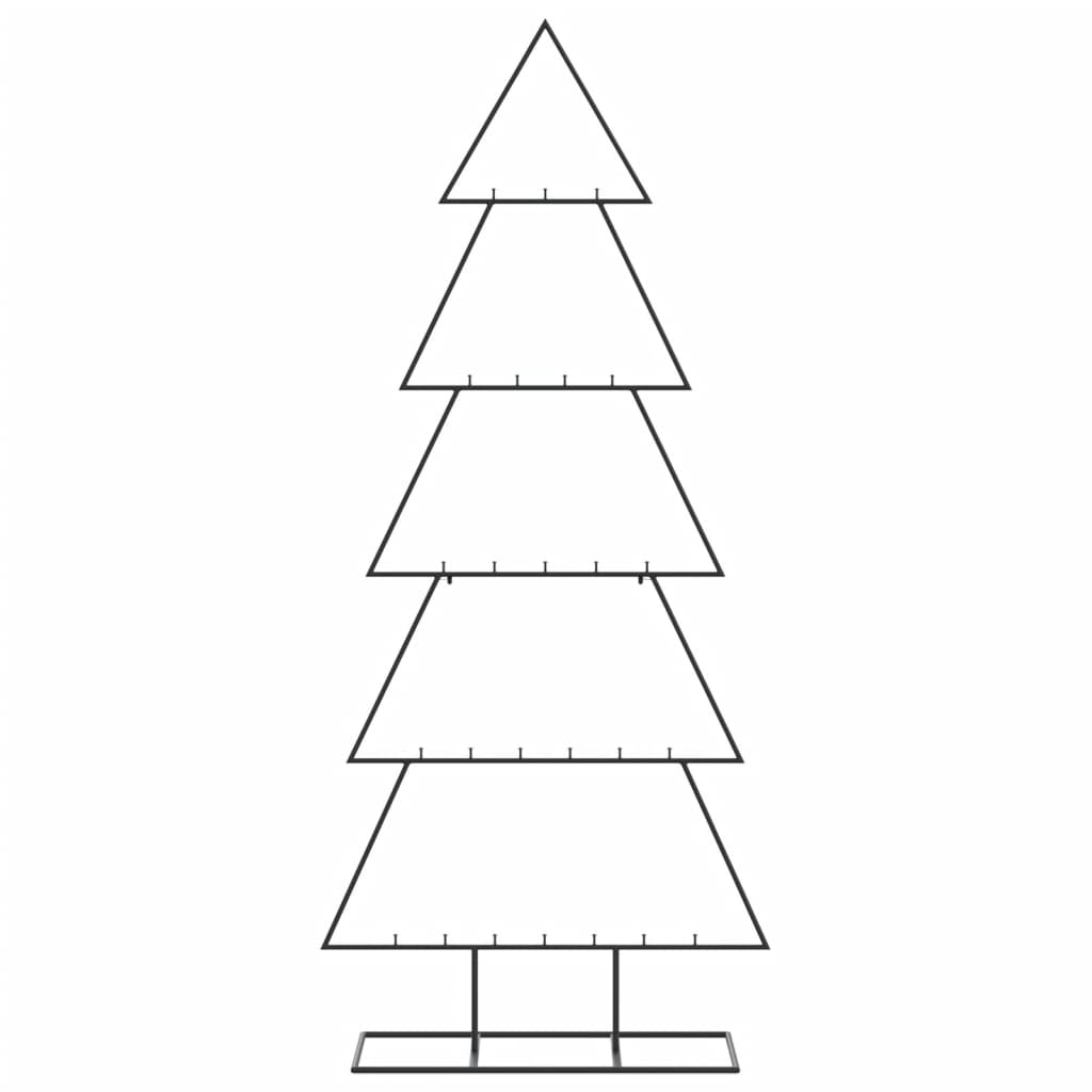 dekorativt juletræ 150 cm metal sort