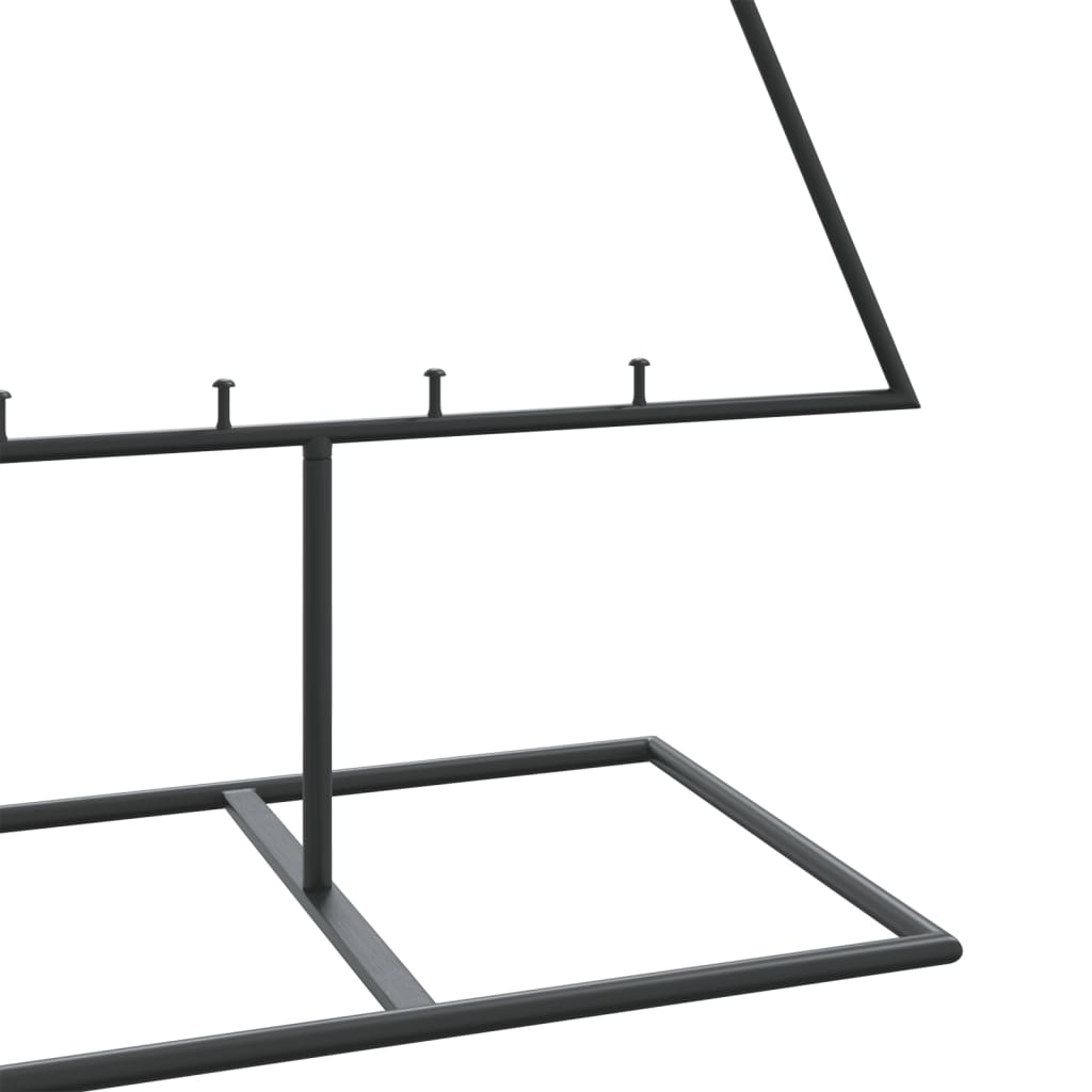 dekorativt juletræ 150 cm metal sort