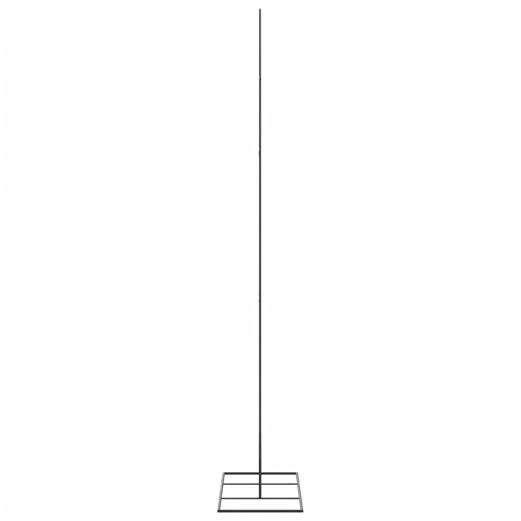 dekorativt juletræ 180 cm metal sort