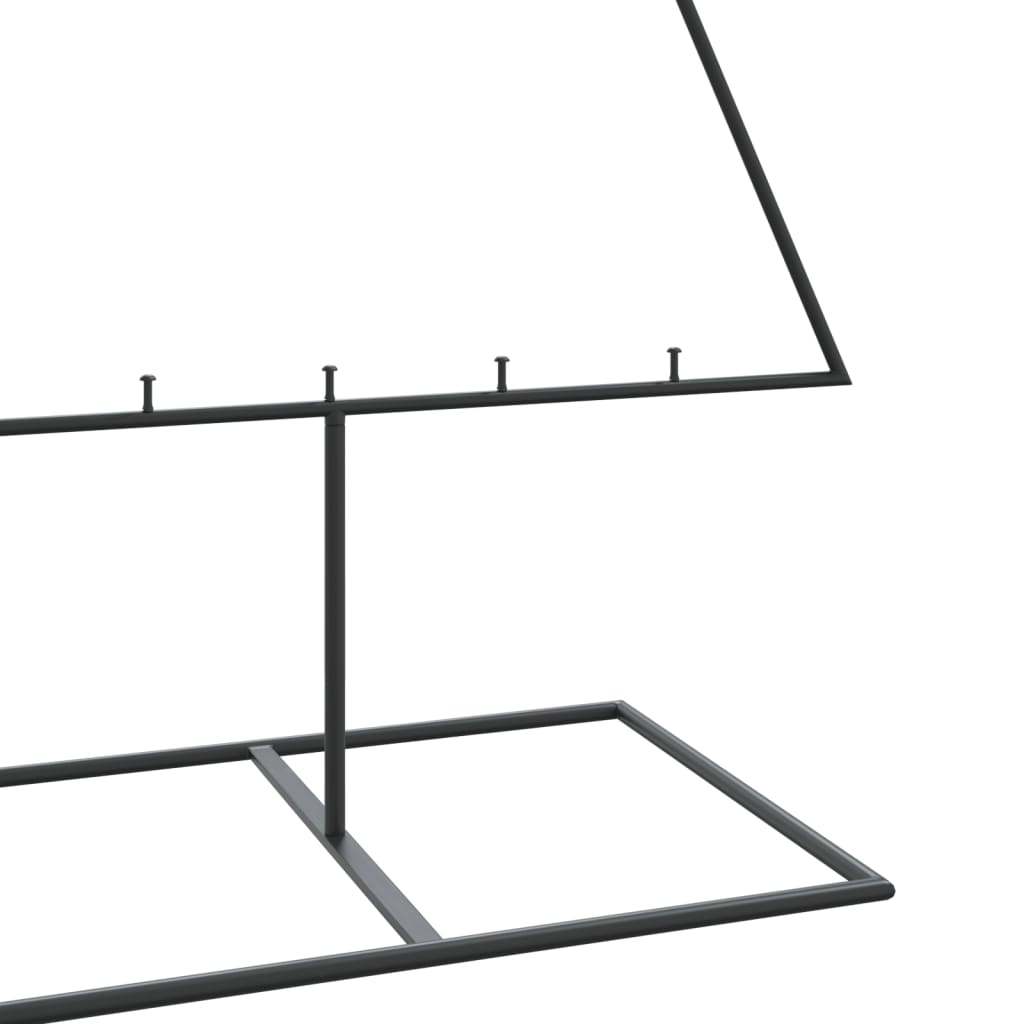 dekorativt juletræ 180 cm metal sort